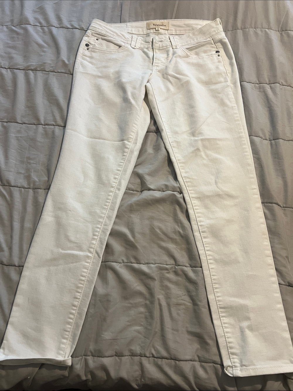 Rewind White Straight-Leg Women's Jeans